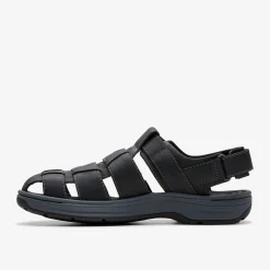 Clarks Saltway Cove Black Leather Hot