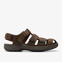 Clarks Saltway Cove Dark Brown Leather Fashion