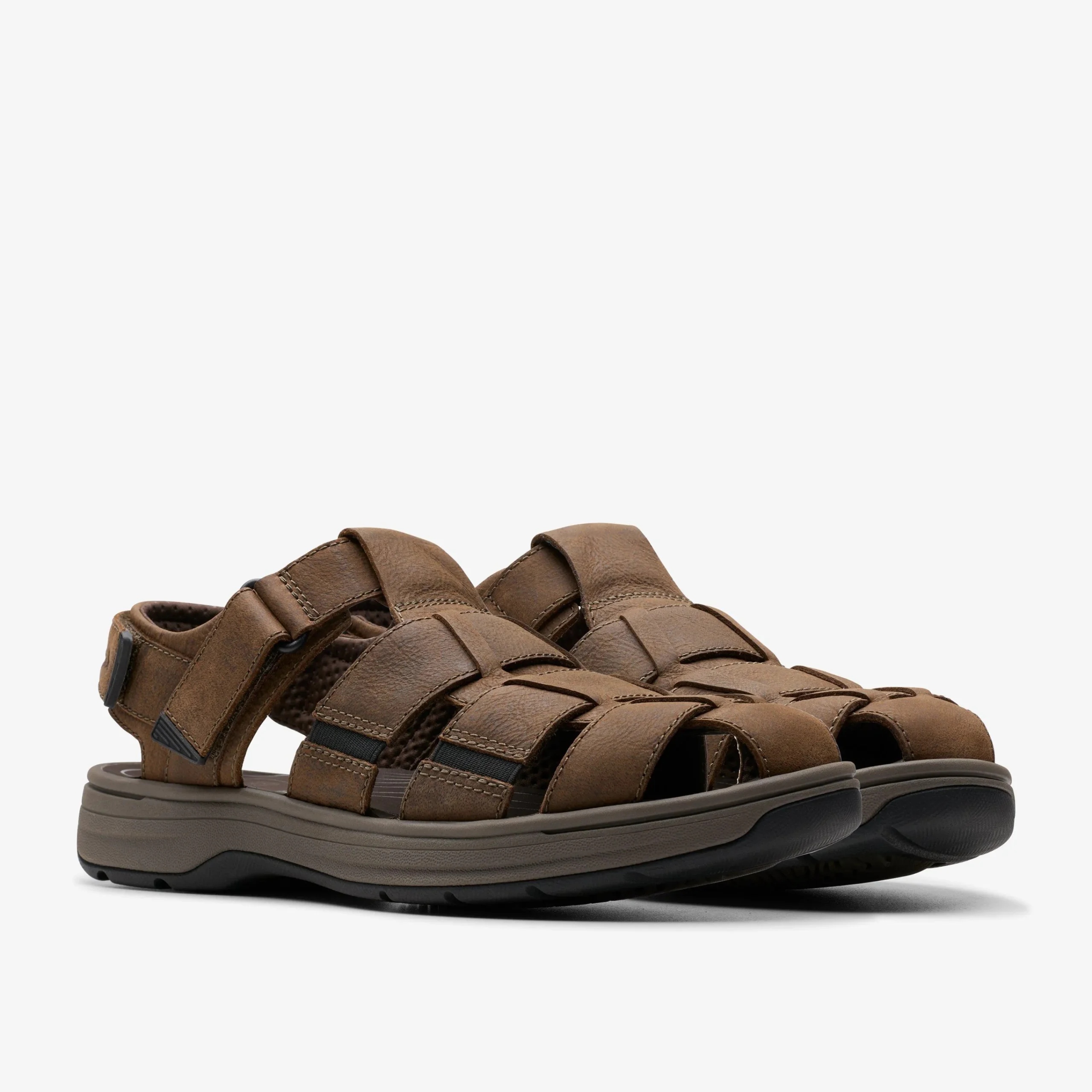 Clarks Saltway Cove Dark Brown Leather Fashion