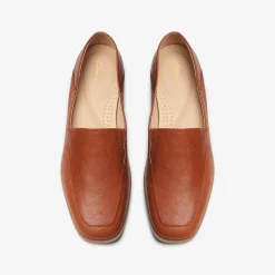 Clarks Sarafyna Freva Dark Tan Leather Fashion