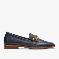 Clarks Sarafyna Iris Navy Leather New