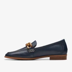 Clarks Sarafyna Iris Navy Leather New