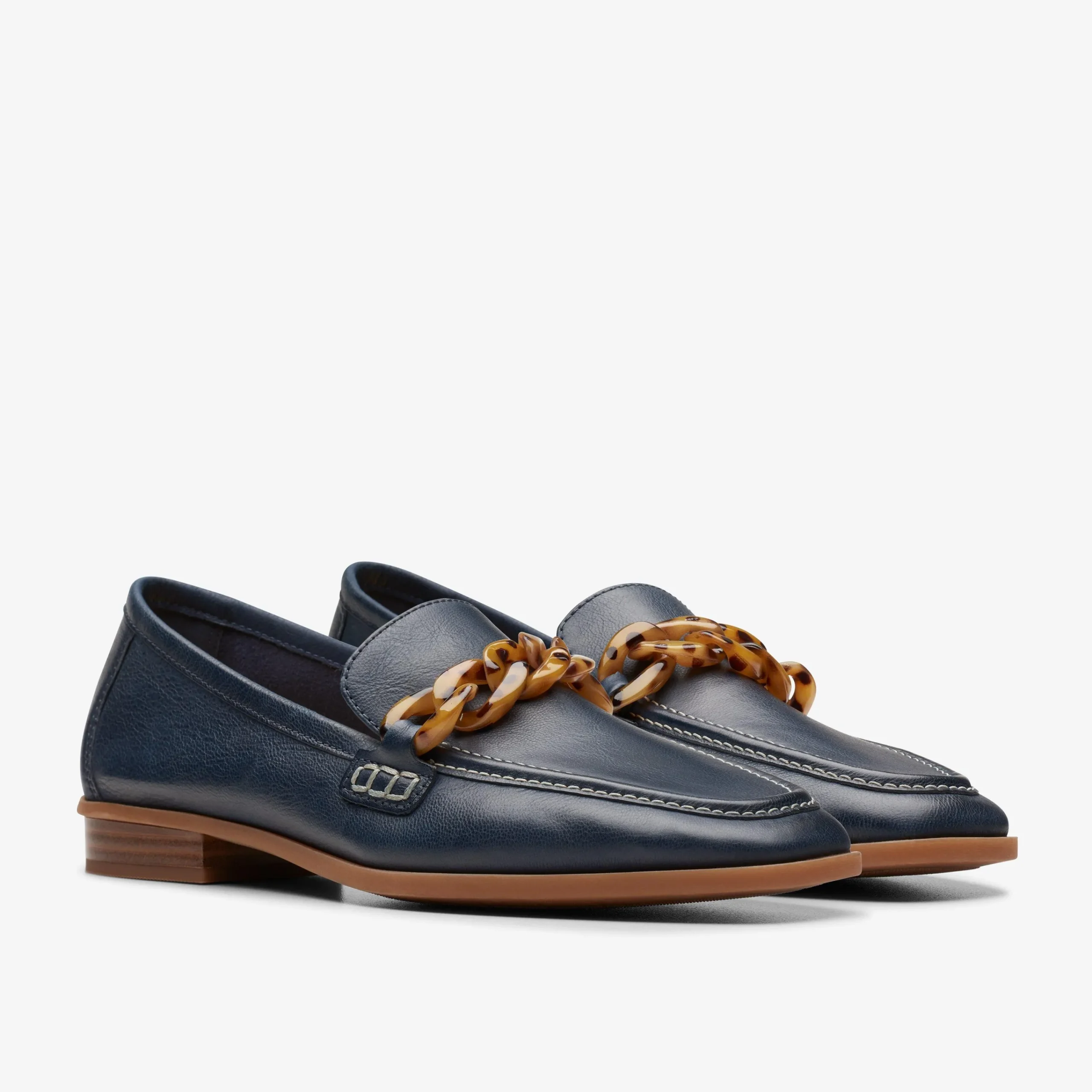 Clarks Sarafyna Iris Navy Leather New