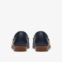 Clarks Sarafyna Iris Navy Leather New
