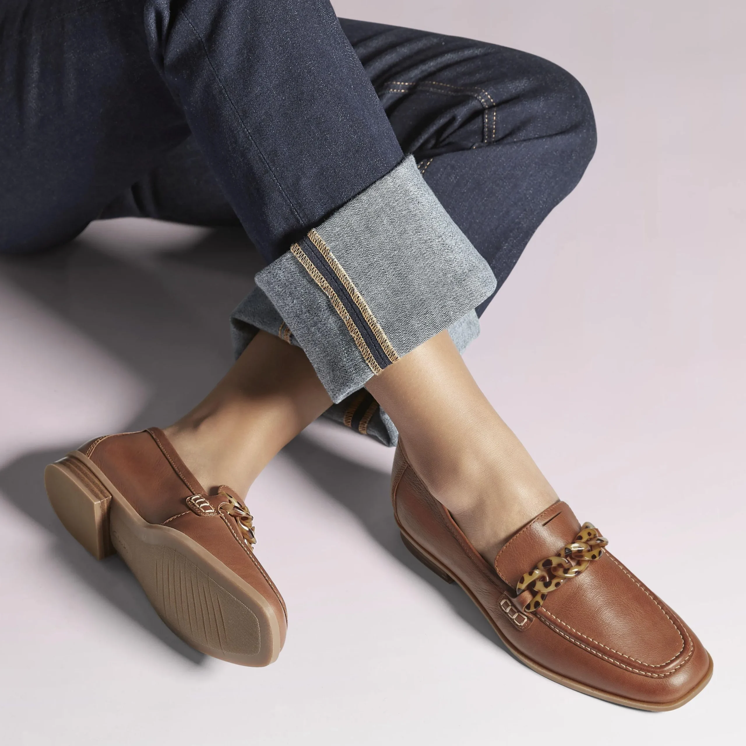 Clarks Sarafyna Iris Tan Leather New