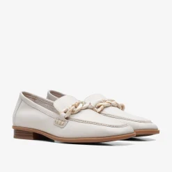 Clarks Sarafyna Iris White Leather Fashion
