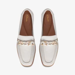 Clarks Sarafyna Iris White Leather Fashion