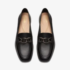 Clarks Sarafyna Rae Black Leather Best Sale