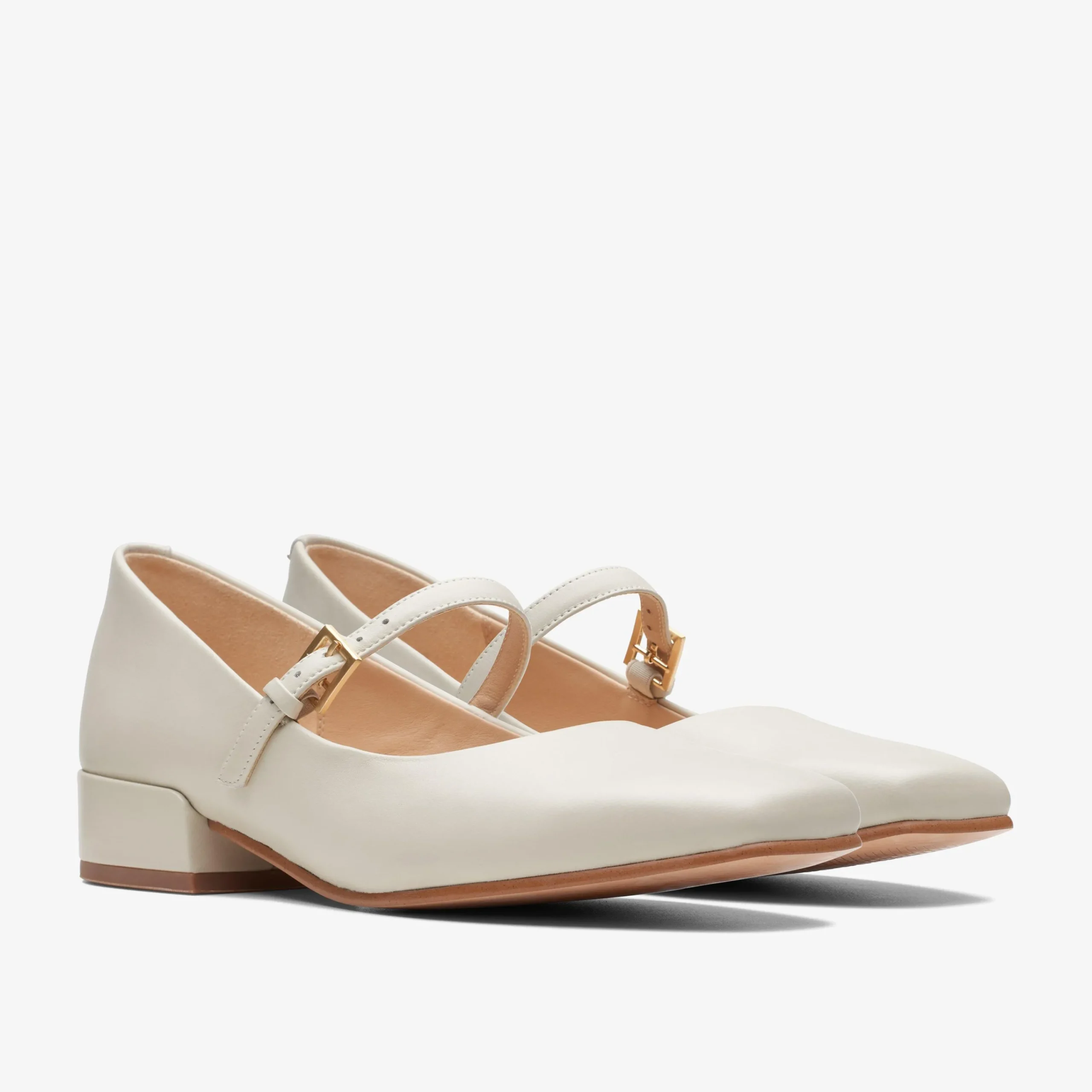 Clarks Seren 30 Buckle Ivory Leather Best Sale