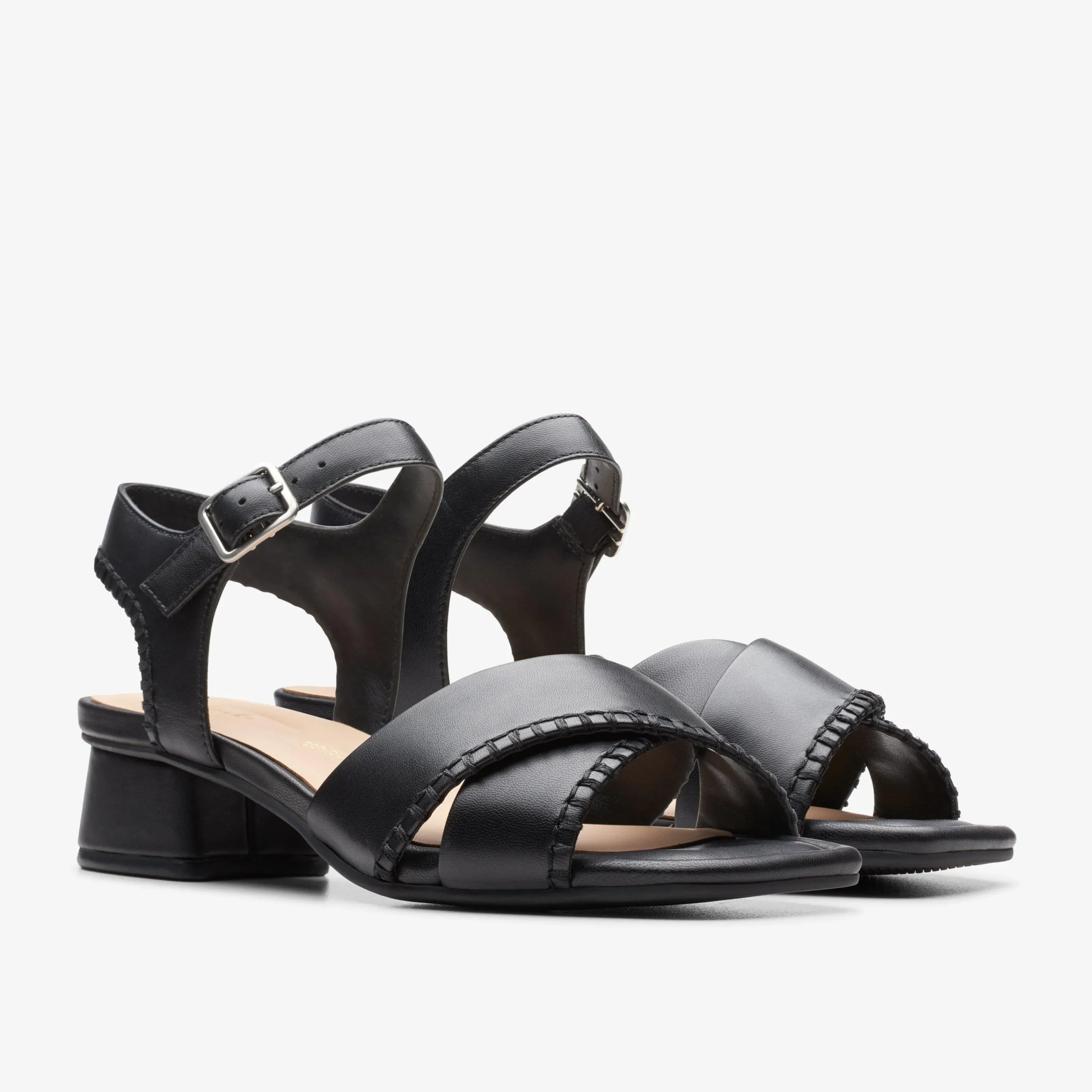Clarks Serina 35 Cross Black Leather Hot