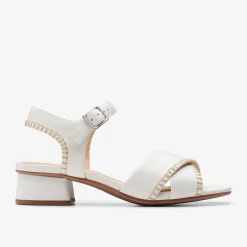 Clarks Serina 35 Cross Off White Leather Fashion