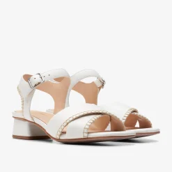 Clarks Serina 35 Cross Off White Leather Fashion