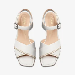 Clarks Serina 35 Cross Off White Leather Fashion