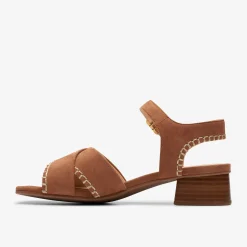 Clarks Serina 35 Cross Tan Suede Fashion