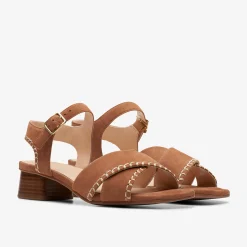 Clarks Serina 35 Cross Tan Suede Fashion