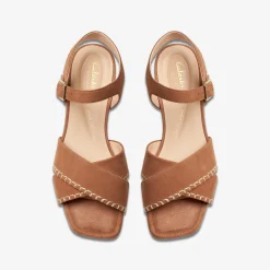 Clarks Serina 35 Cross Tan Suede Fashion