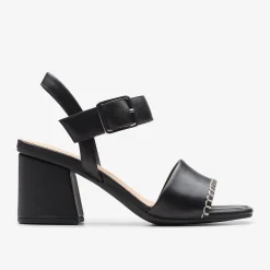 Clarks Siara 65 Buckle Black Leather Clearance