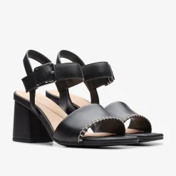 Clarks Siara 65 Buckle Black Leather Clearance