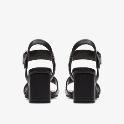 Clarks Siara 65 Buckle Black Leather Clearance