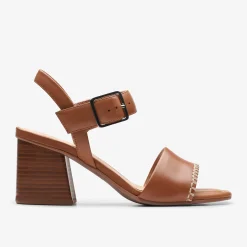 Clarks Siara 65 Buckle Tan Leather Flash Sale