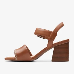 Clarks Siara 65 Buckle Tan Leather Flash Sale