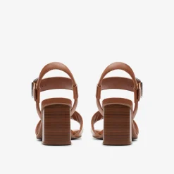 Clarks Siara 65 Buckle Tan Leather Flash Sale