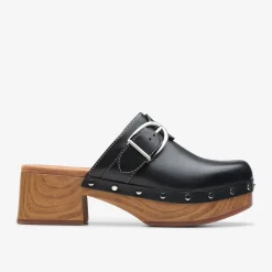 Clarks Sivanne Sun Black Leather Outlet