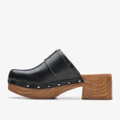 Clarks Sivanne Sun Black Leather Outlet