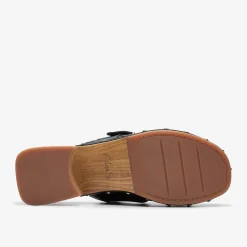 Clarks Sivanne Sun Black Leather Outlet