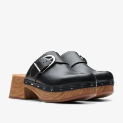 Clarks Sivanne Sun Black Leather Outlet