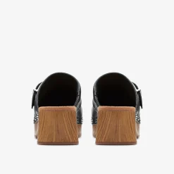 Clarks Sivanne Sun Black Leather Outlet