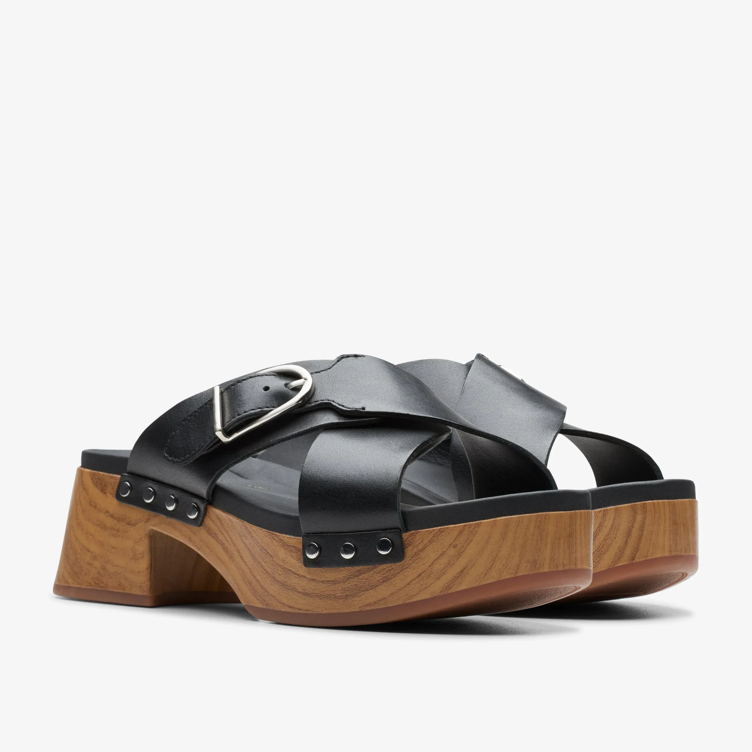 Clarks Sivanne Walk Black Leather New