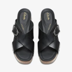 Clarks Sivanne Walk Black Leather New