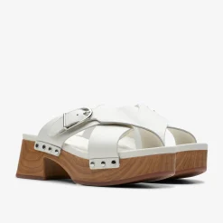 Clarks Sivanne Walk Off White Leather Fashion