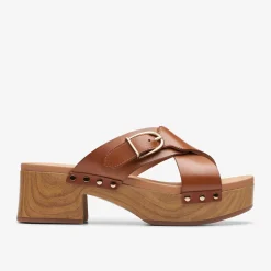 Clarks Sivanne Walk Tan Leather Flash Sale