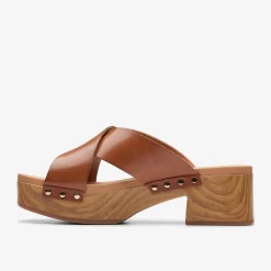 Clarks Sivanne Walk Tan Leather Flash Sale