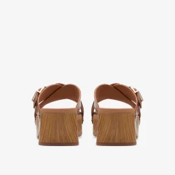 Clarks Sivanne Walk Tan Leather Flash Sale