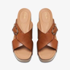 Clarks Sivanne Walk Tan Leather Flash Sale