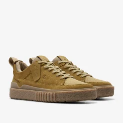 Clarks Somerset Lace Light Olive Suede Outlet