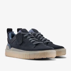 Clarks Somerset Lace Navy Suede Flash Sale