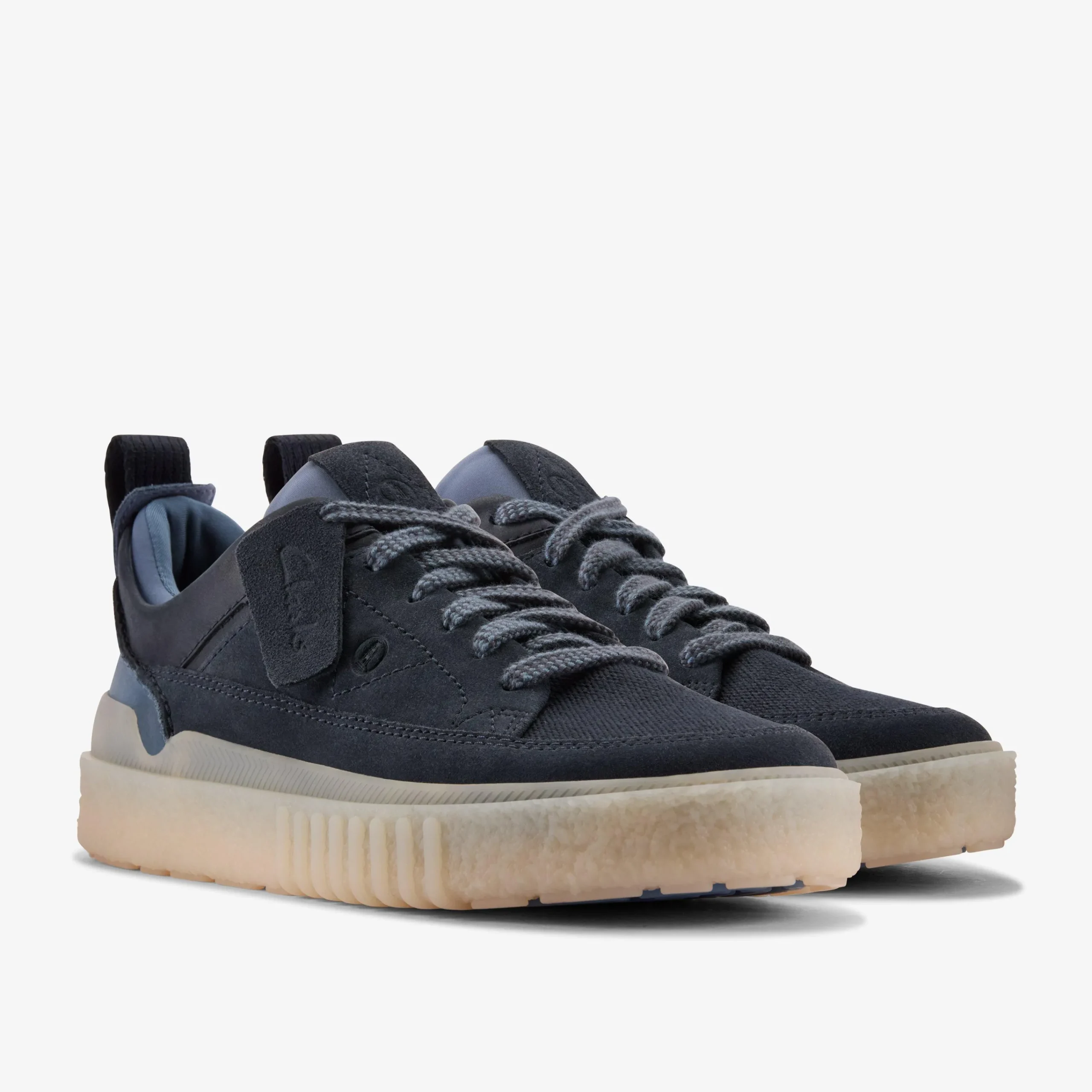 Clarks Somerset Lace Navy Suede Flash Sale