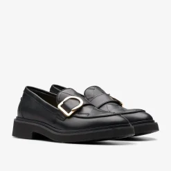 Clarks SPLEND PENNY Black Leather Hot