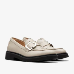 Clarks SPLEND PENNY Ivory Leather Best Sale