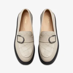 Clarks SPLEND PENNY Ivory Leather Best Sale