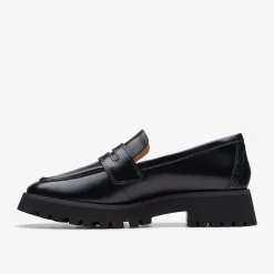 Clarks Stayso Edge Black Leather Cheap