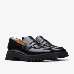 Clarks Stayso Edge Black Leather Cheap