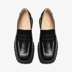 Clarks Stayso Edge Black Leather Cheap
