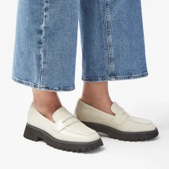 Clarks Stayso Edge Ivory Leather Clearance