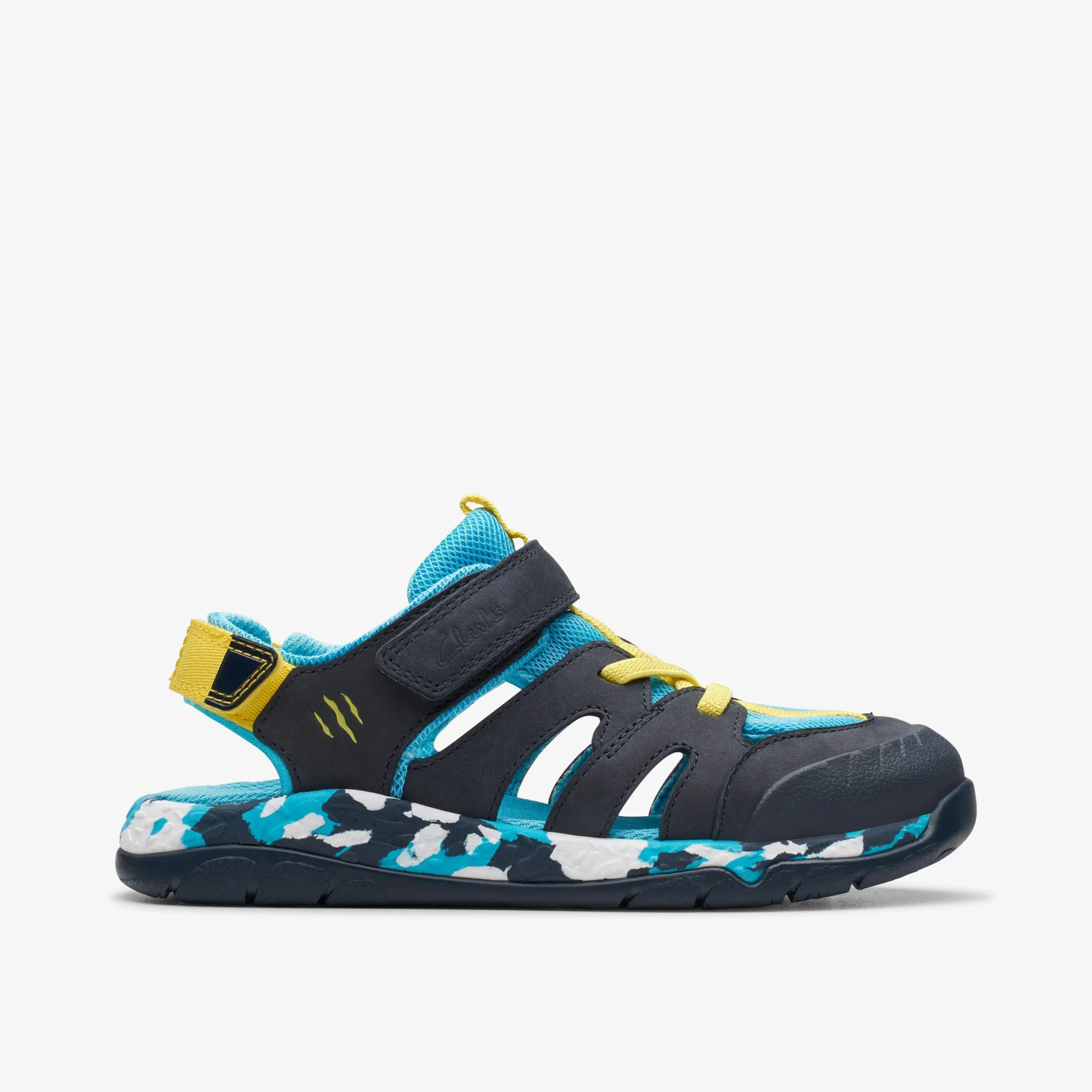 Clarks Steggy Roar Kid Navy Combination Clearance