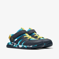 Clarks Steggy Roar Kid Navy Combination Clearance